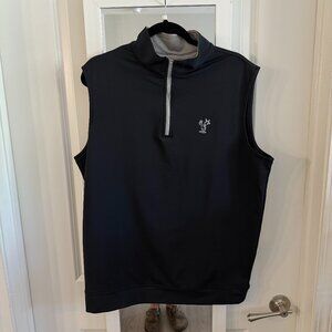 Peter Millar Men's Quarter Zip Vest Size Large Color Black